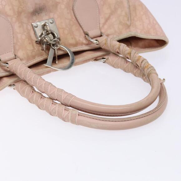 DIOR Trotter Canvas Tote Bag Pink Silver - Picture 7 of 12